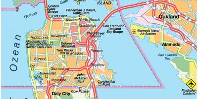 Χάρτης της east bay πόλεις