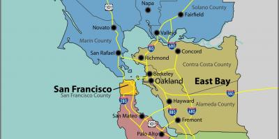 San Francisco bay στο χάρτη