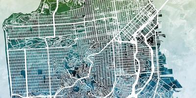 Χάρτης της San Francisco city art