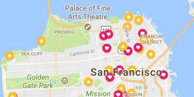 Χάρτης της San Francisco financial district