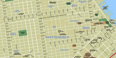 Χάρτης αξιοθέατα του Σαν Φρανσίσκο