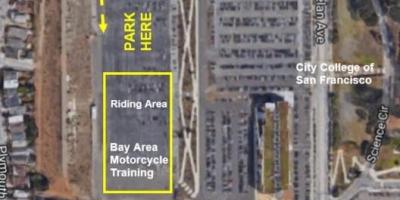 Χάρτης της SF στάθμευσης μοτοσικλετών