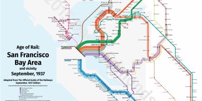 San Fran τρένο χάρτης