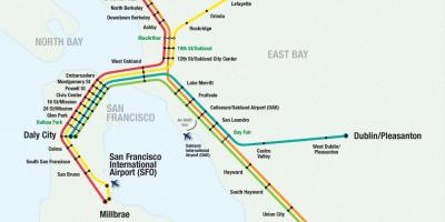 San Francisco airport bart χάρτης