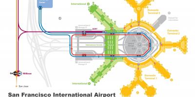San Francisco airport ενοικίαση αυτοκινήτων χάρτης