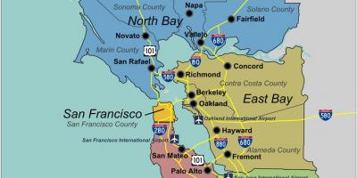 Χάρτης της south San Francisco bay area