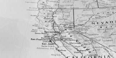 Μαύρο και άσπρο χάρτη της Σαν Φρανσίσκο