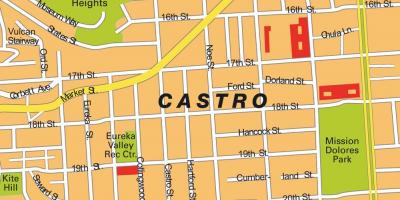 Χάρτης της castro district σε Σαν Φρανσίσκο