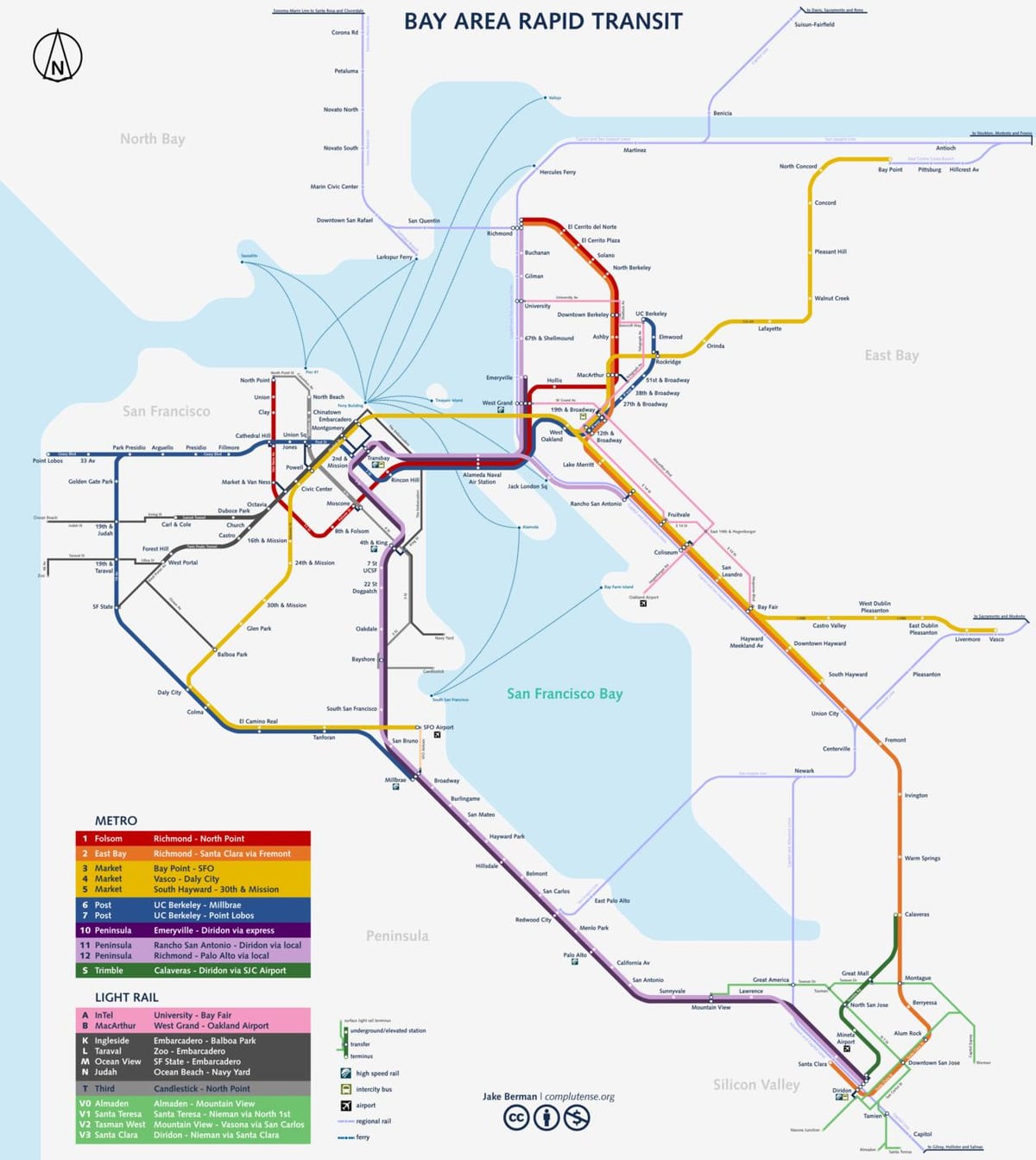 San Fran χάρτη του μετρό