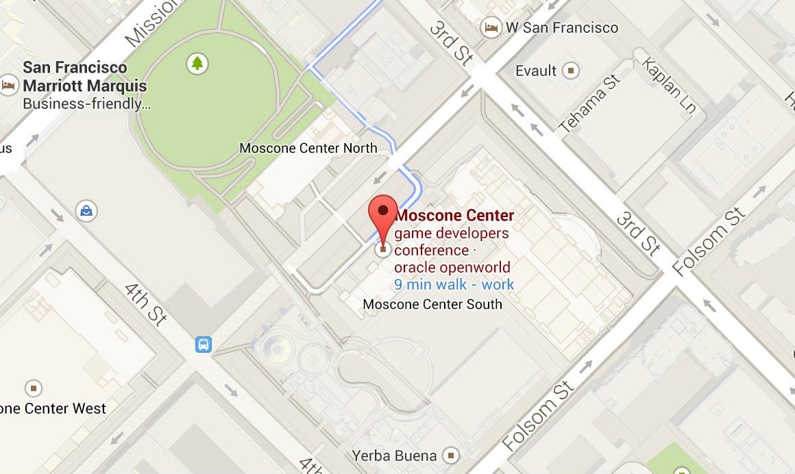 Χάρτης της moscone center του Σαν Φρανσίσκο