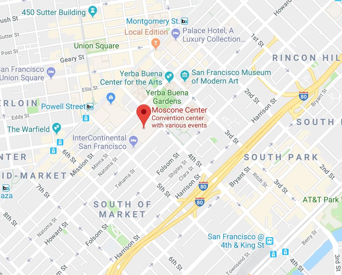 Εμφάνιση χάρτη intercontinental San Francisco