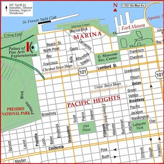 San Francisco marina χάρτης