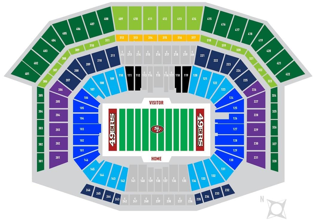 Χάρτης των 49ers στάθμευσης 