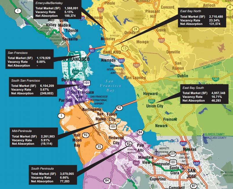 Χάρτης της bay area ακινήτων