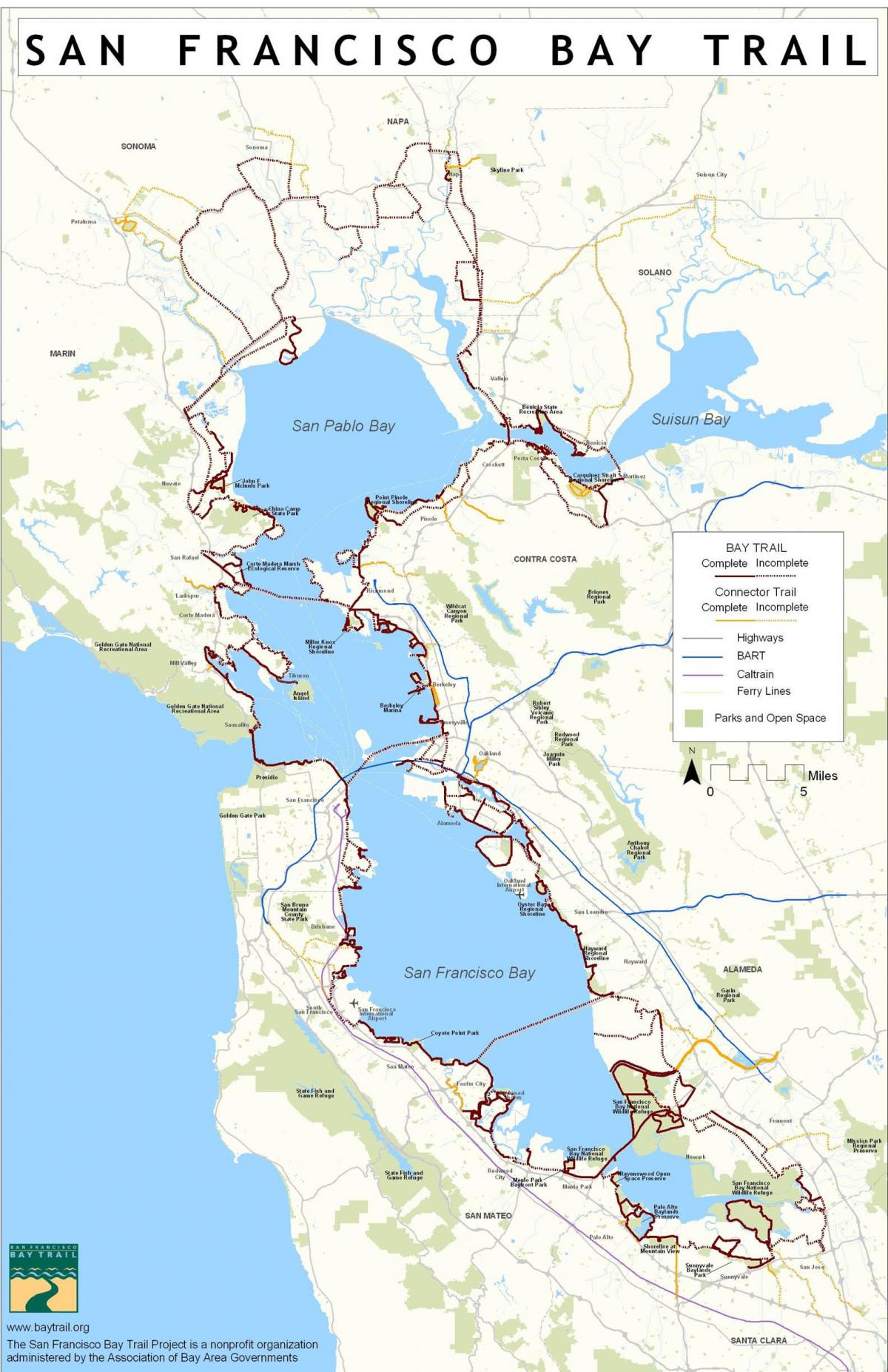 San Francisco bay trail χάρτης
