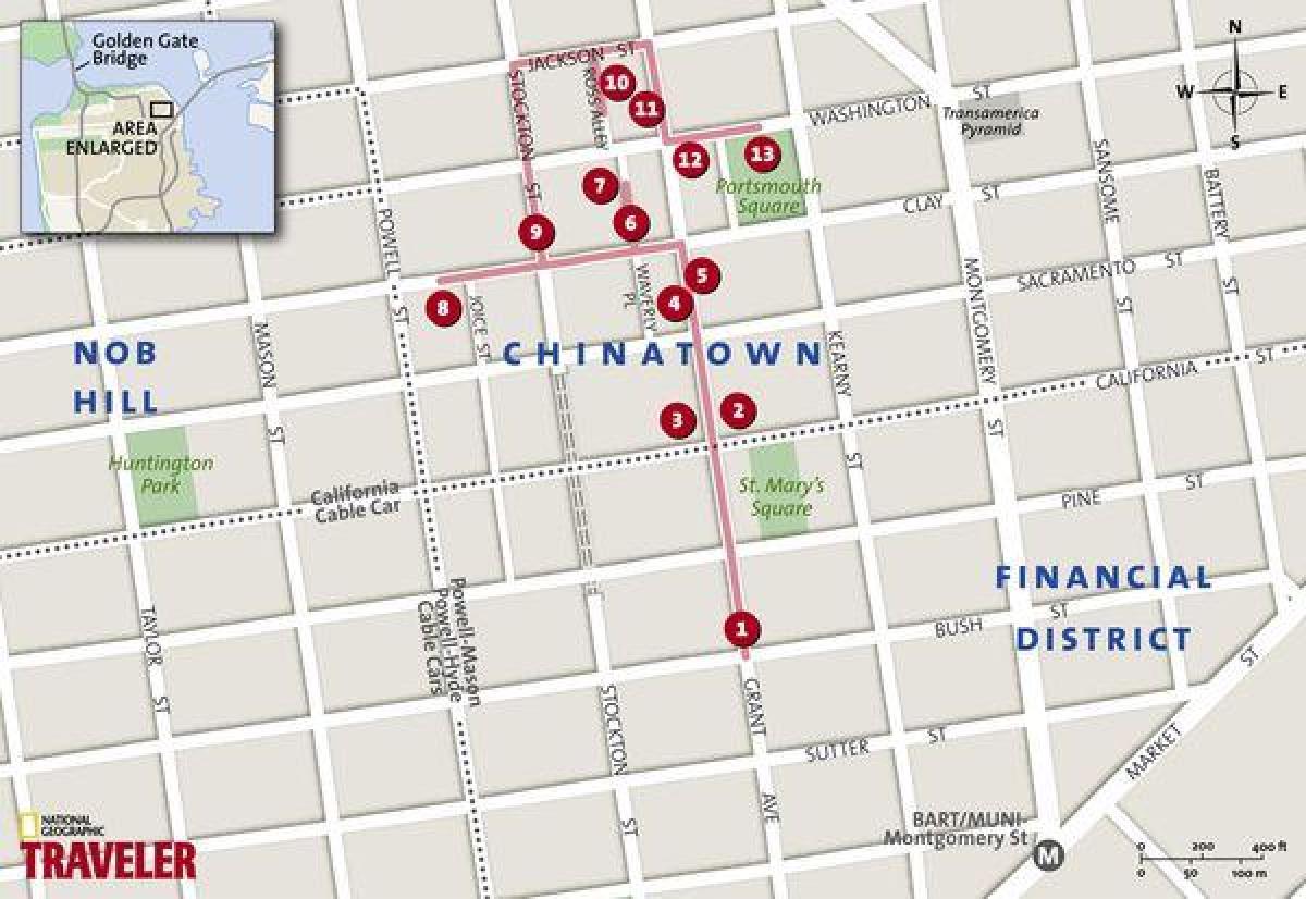 χάρτης chinatown του Σαν Φρανσίσκο
