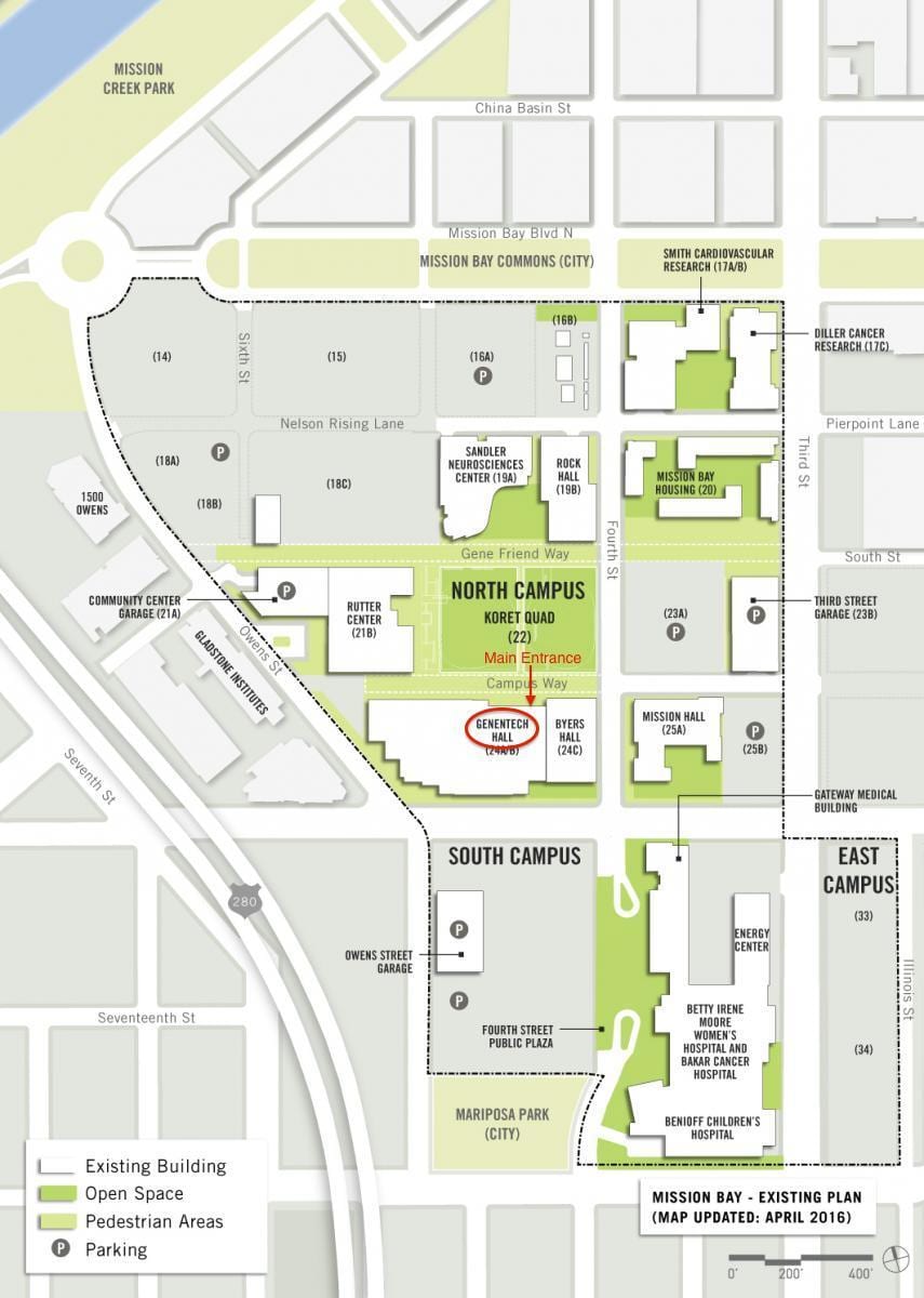 genentech south San Francisco χάρτη της πανεπιστημιούπολης
