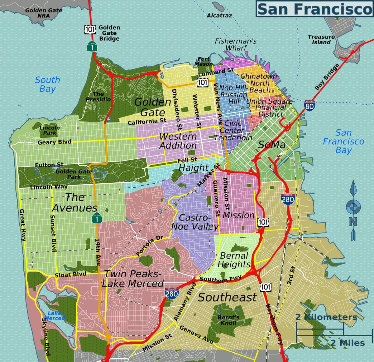 mission district χάρτης