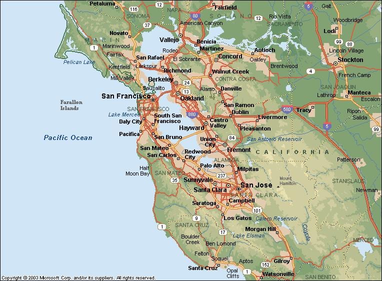 SF bay χάρτης