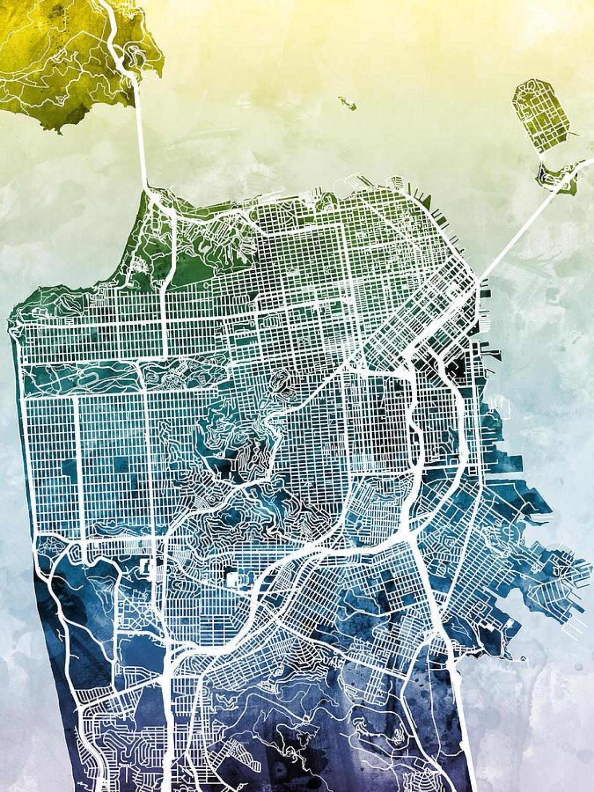 Χάρτης της San Francisco city art