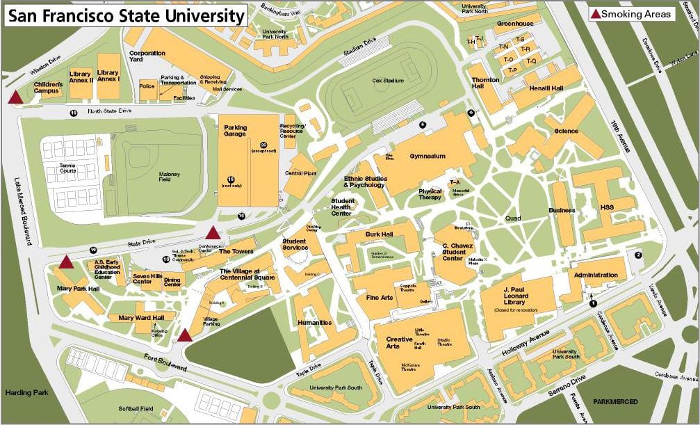 San Francisco state university campus χάρτης
