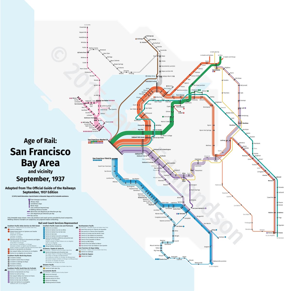 San Fran τρένο χάρτης