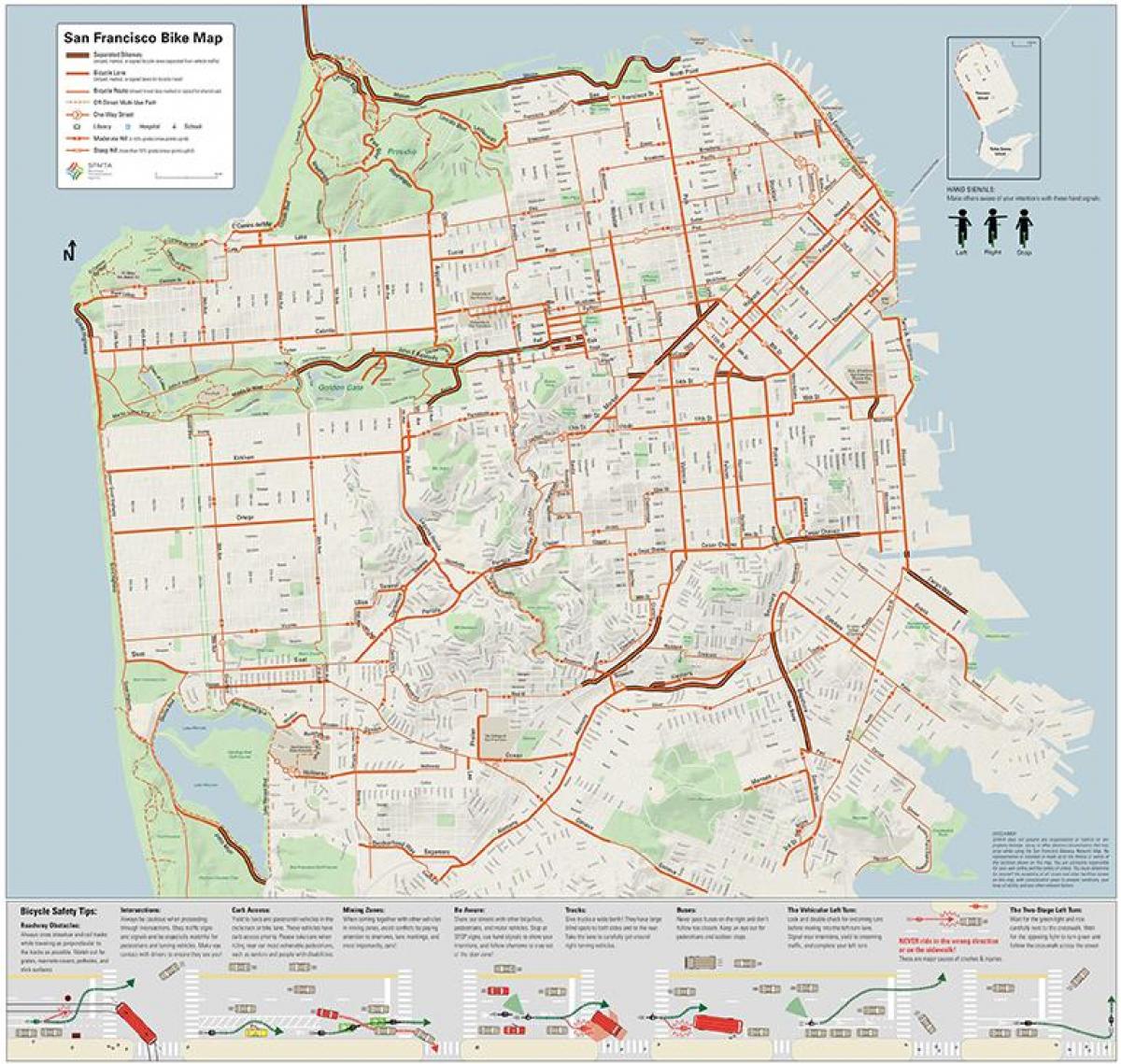 Σαν Φρανσίσκο ποδήλατο χάρτης