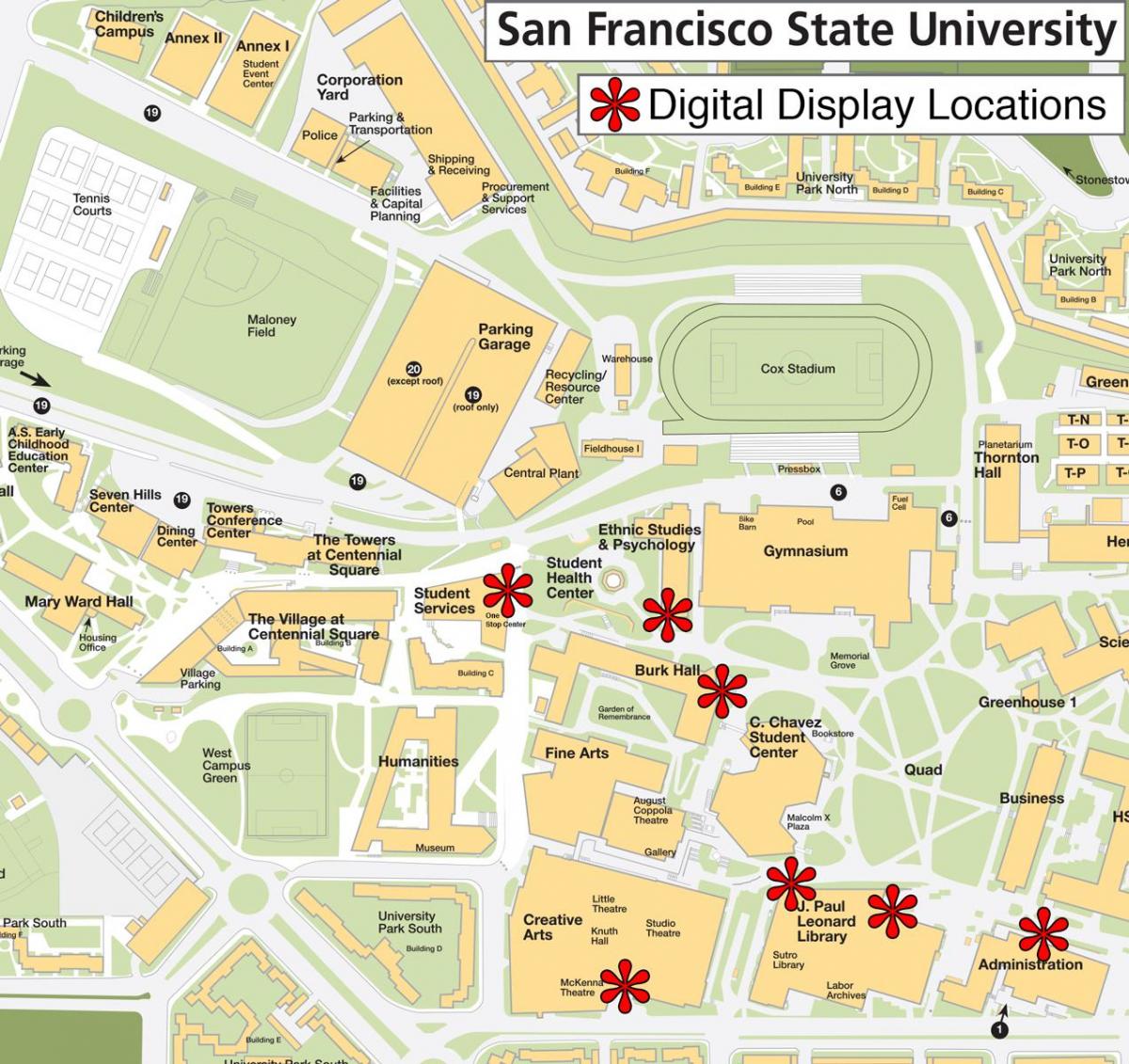 Το πανεπιστήμιο του σαν Φρανσίσκο εμφάνιση χάρτη
