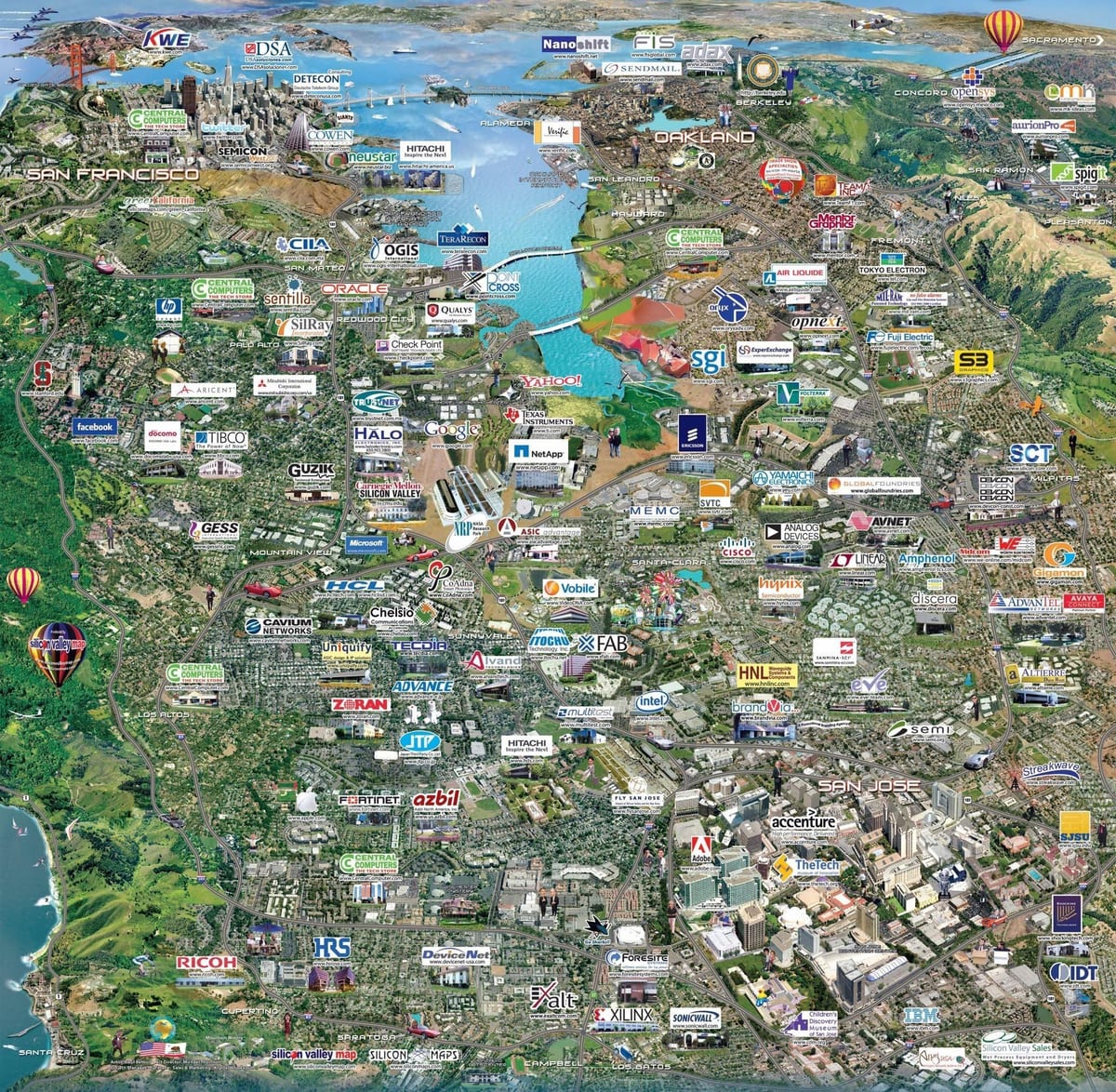 silicon valley high tech χάρτης