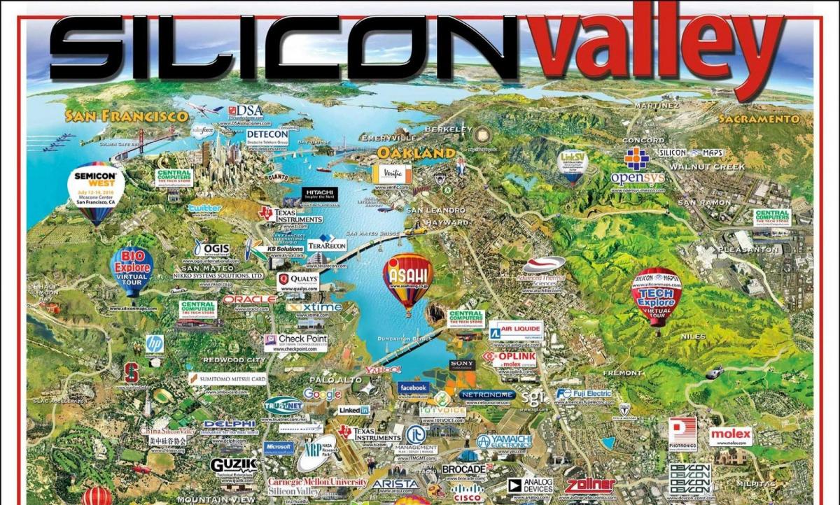 silicon valley χάρτης περιοχής