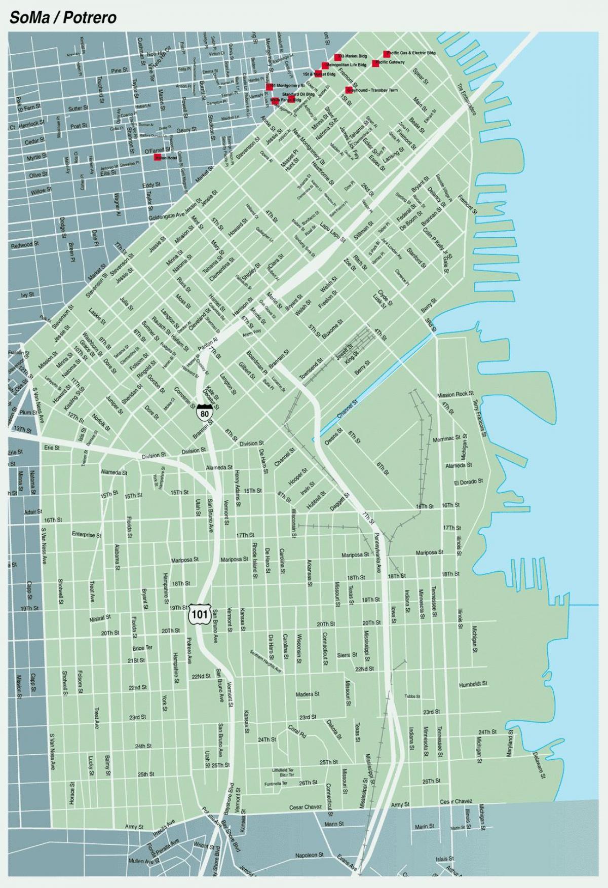 χάρτης της soma Σαν Φρανσίσκο