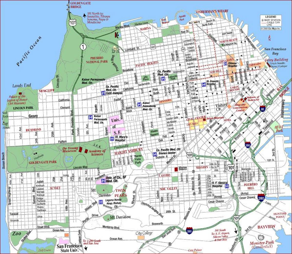 Σαν Φρανσίσκο va medical center χάρτης