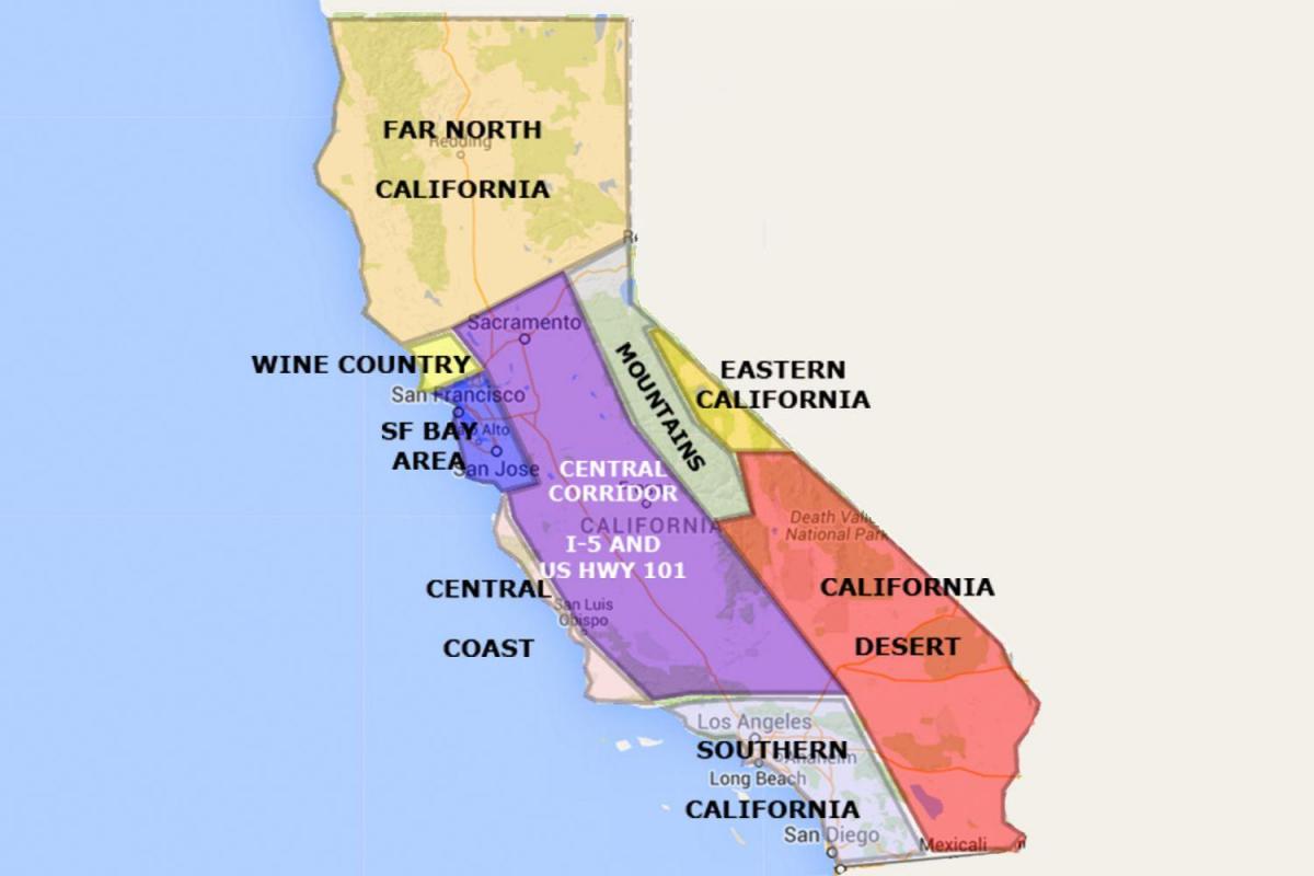 Σαν Φρανσίσκο της καλιφόρνια στο χάρτη