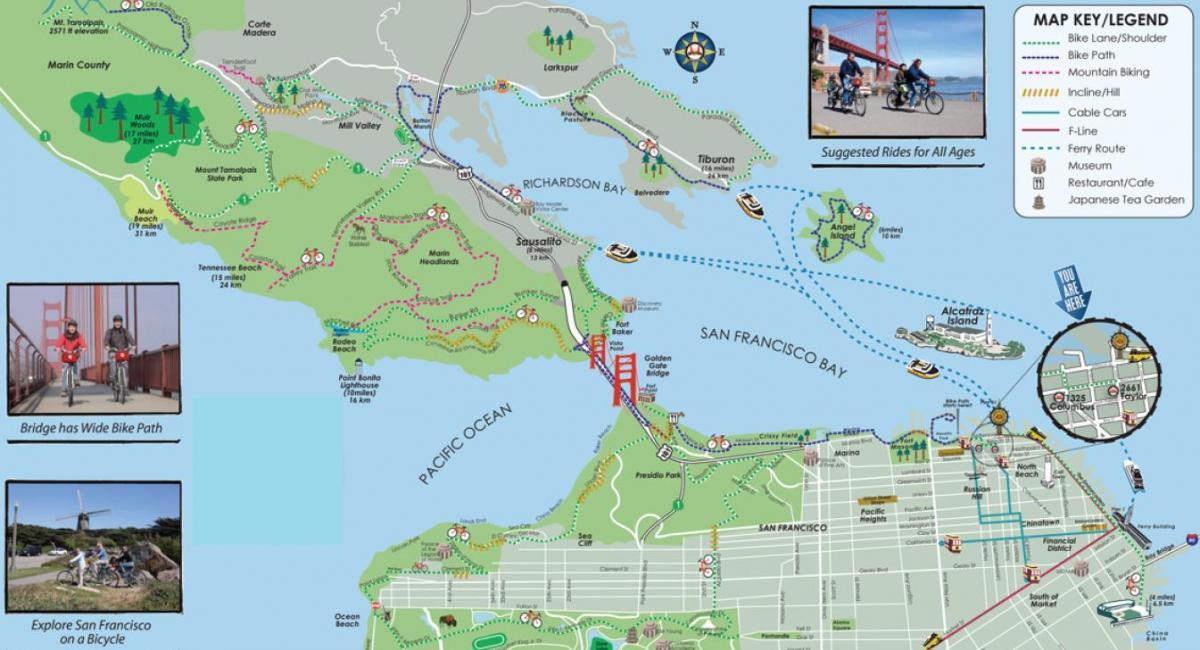 Χάρτης της San Francisco bike tour