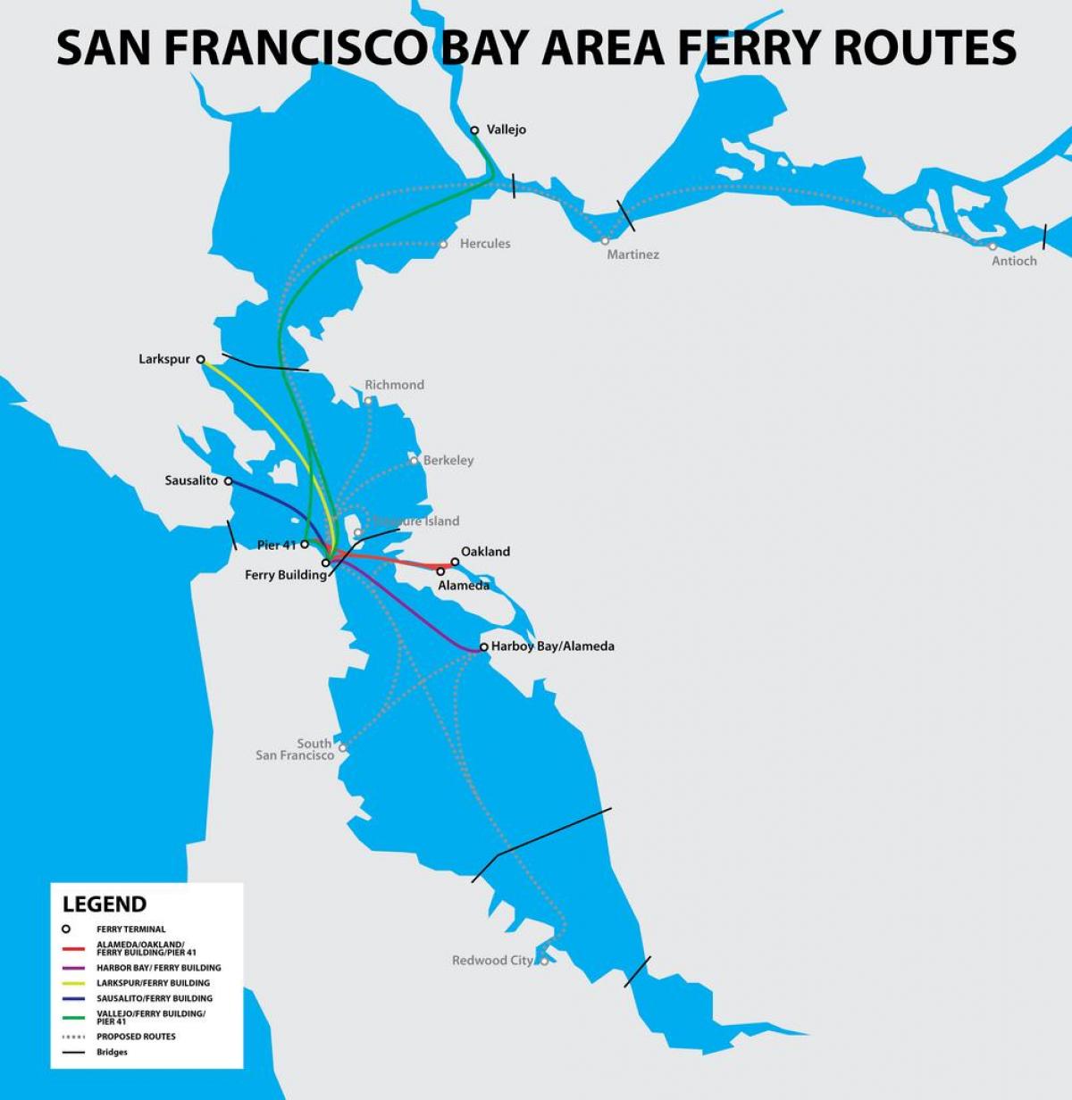 San Francisco bay ferry χάρτης