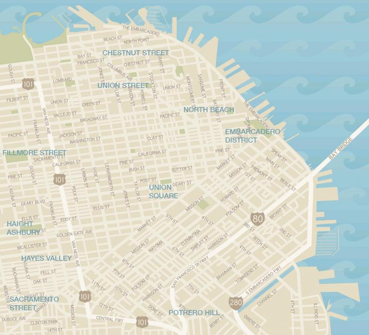 Χάρτης της San Francisco garment district