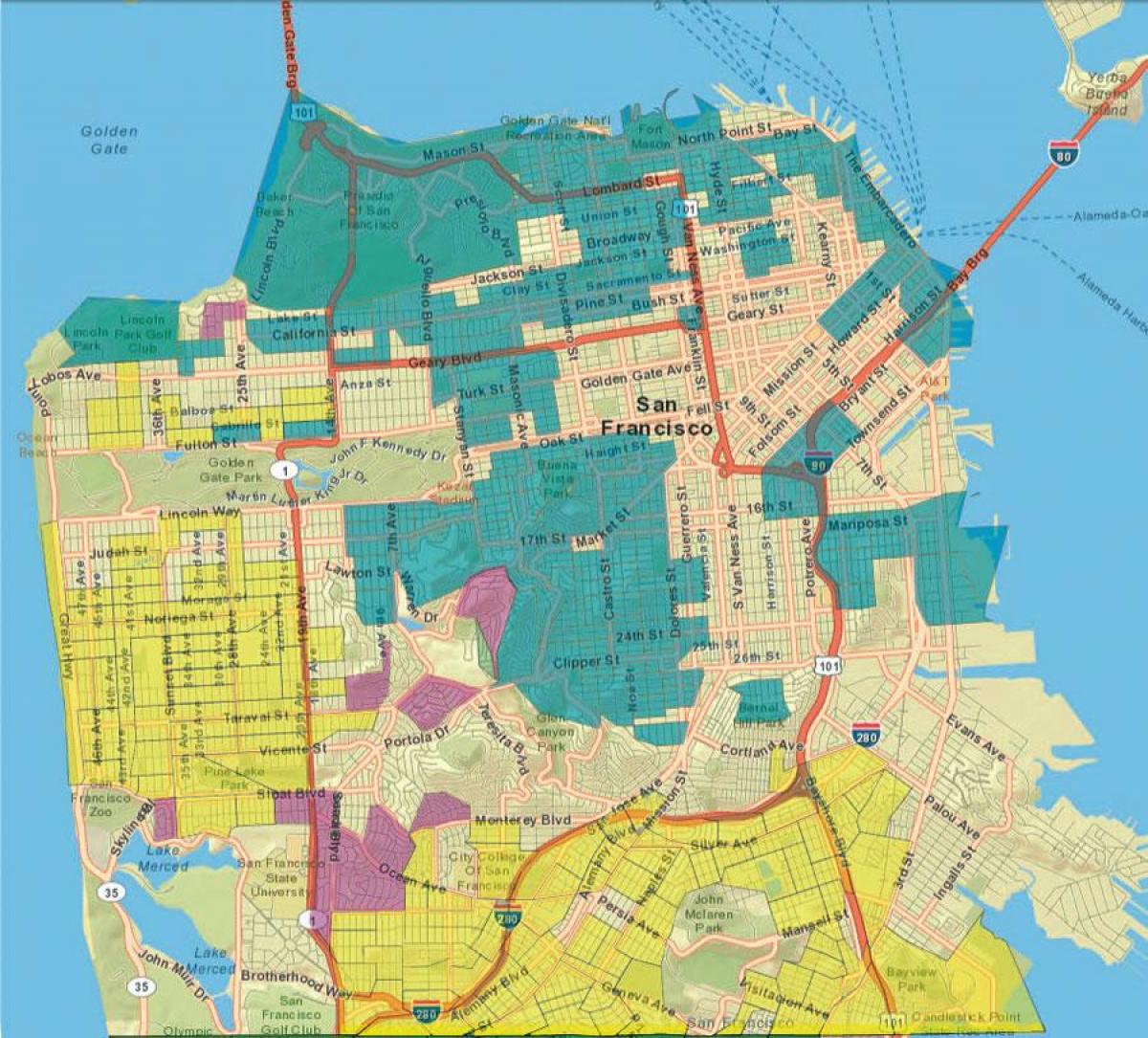 Χάρτης της San Francisco gis