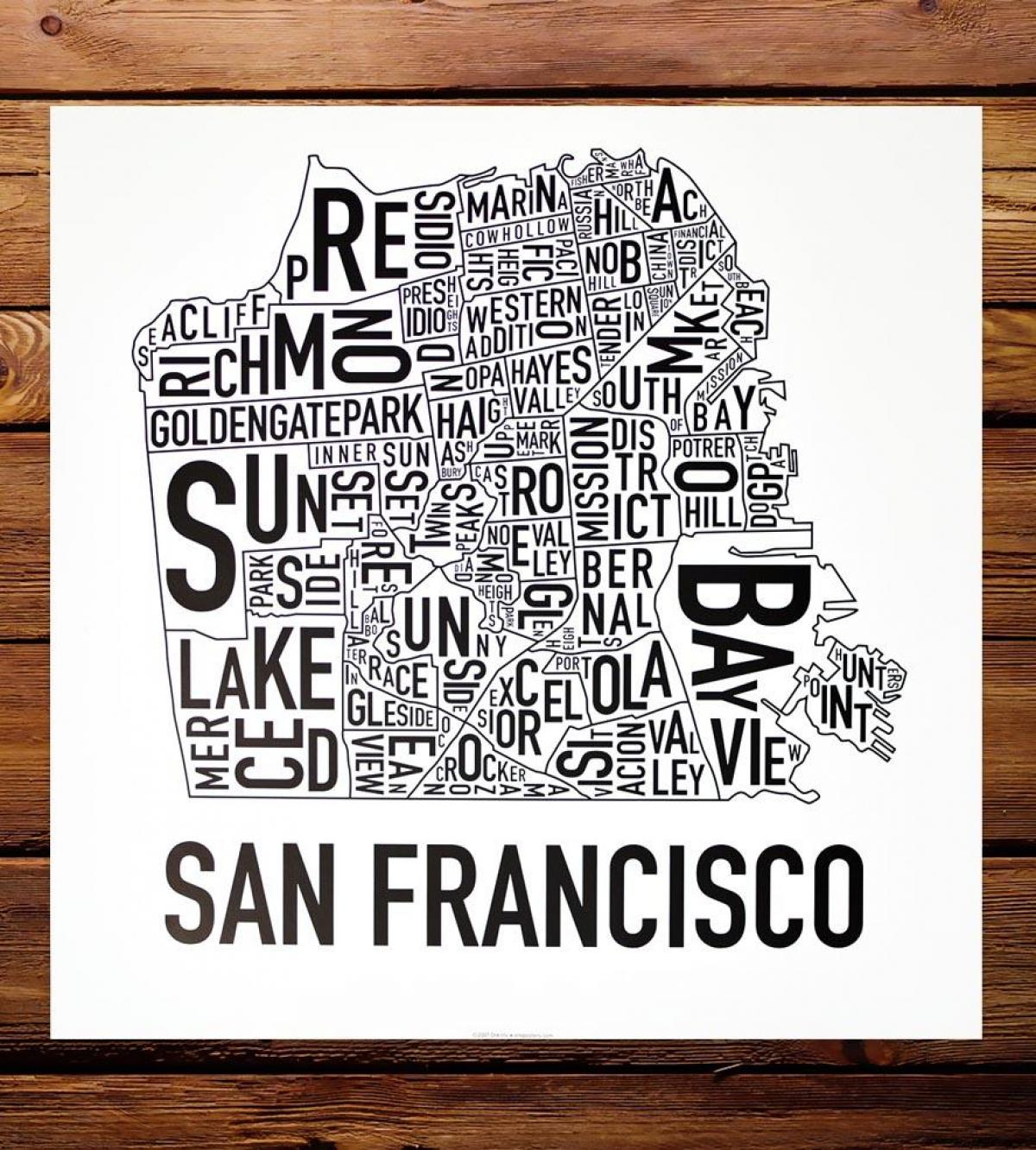 Χάρτης της San Francisco γειτονιά τέχνης