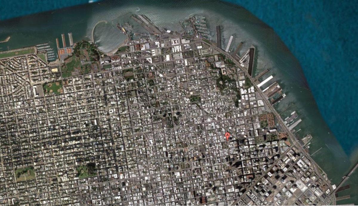 Χάρτης της San Francisco δορυφορική
