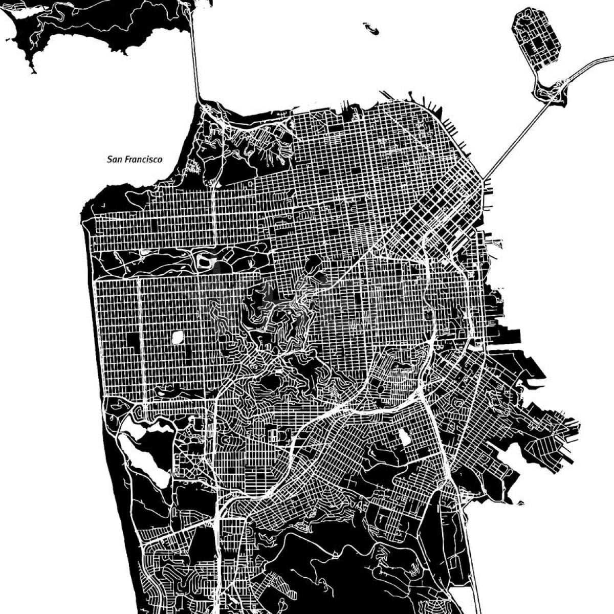 Χάρτης της San Francisco διάνυσμα