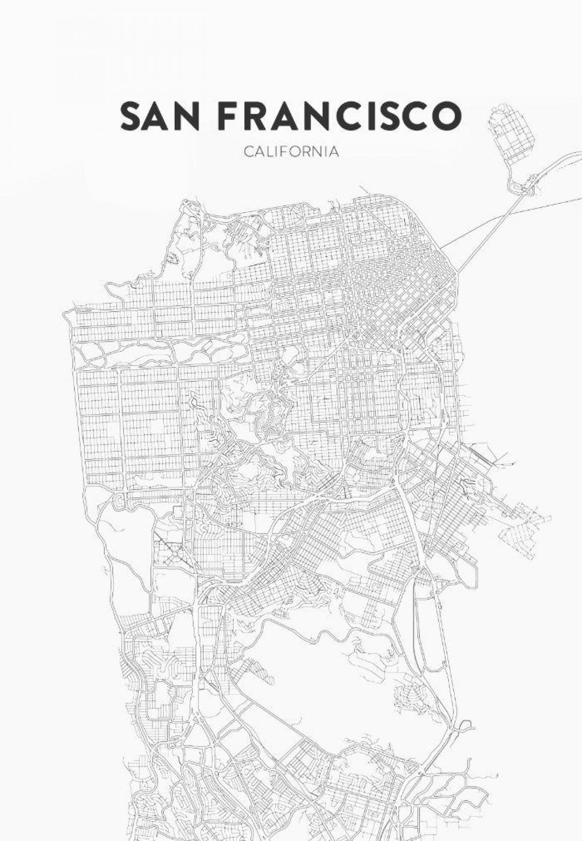 εκτύπωση χάρτης της San Francisco
