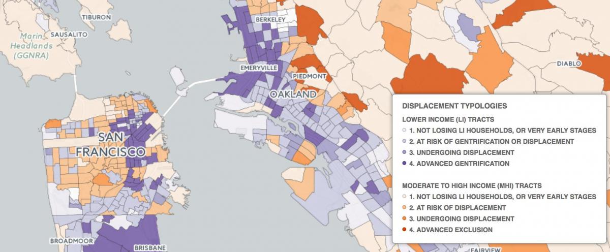 Χάρτης της San Francisco εξευγενισμός