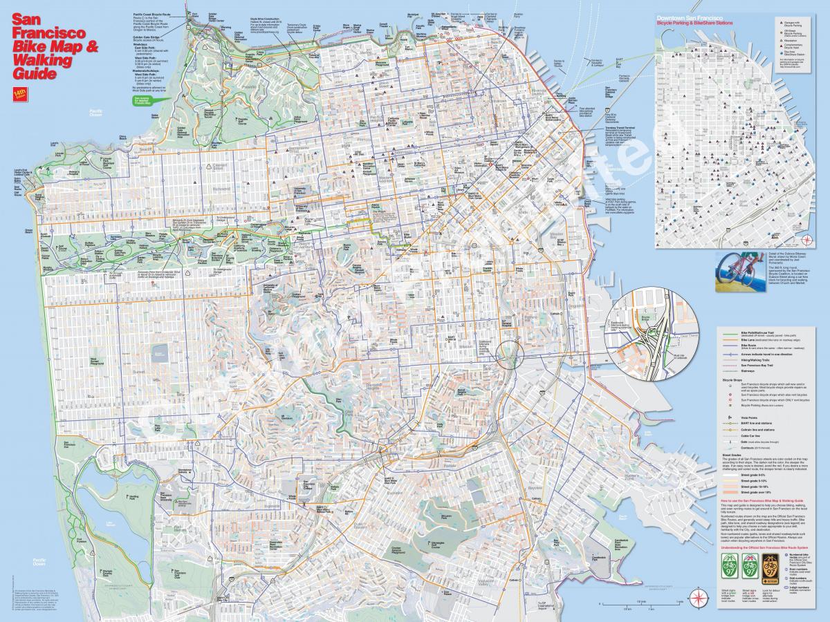 Χάρτης της San Francisco ποδήλατο