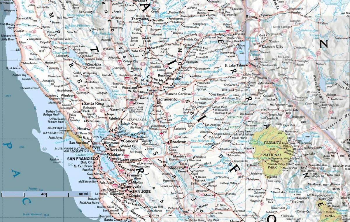 Εμφάνιση χάρτη βόρεια του Σαν Φρανσίσκο