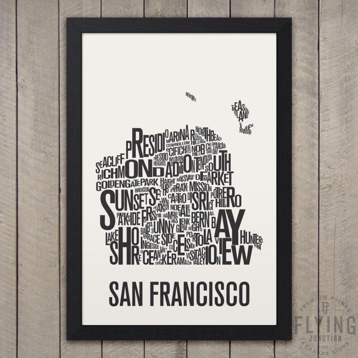 Σαν Φρανσίσκο τυπογραφία χάρτης