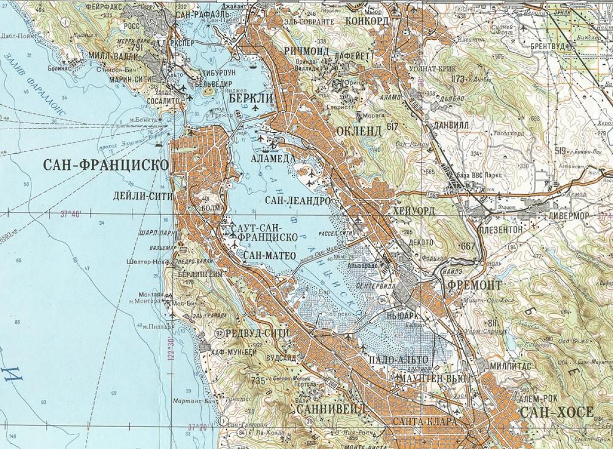 Χάρτης της σοβιετικής Σαν Φρανσίσκο