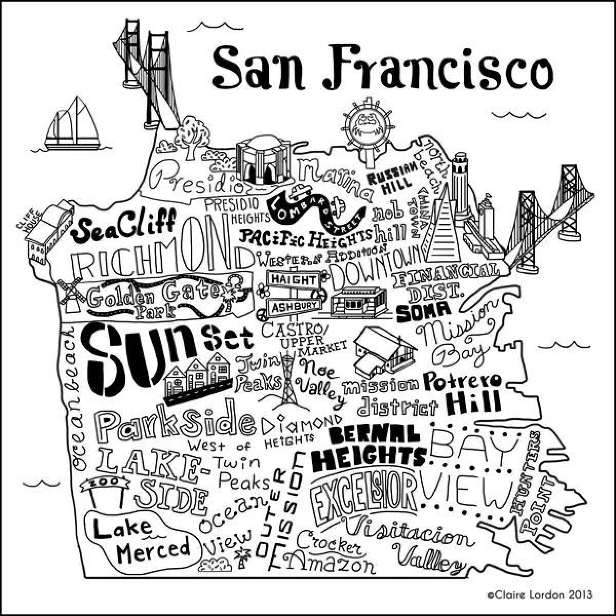 Χάρτης της κατάστημα στο Σαν Φρανσίσκο