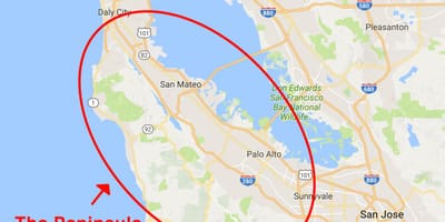 Χάρτης της San Francisco χερσόνησο 