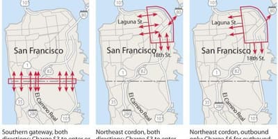 Χάρτης της San Francisco διόδια
