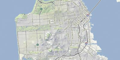 Χάρτης της San Francisco έδαφος